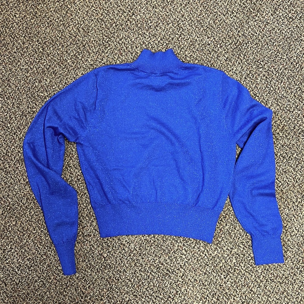 Dreamers Blue Cropped Sweater - Picture 3 of 5